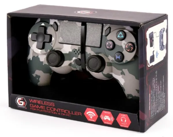 JPD-PS4BT-01-CM Gembird PC/PS4 Bezicni gamepad sa dvostrukom vibracijom, Camo (alt. JPD-Wireless) Slika 3