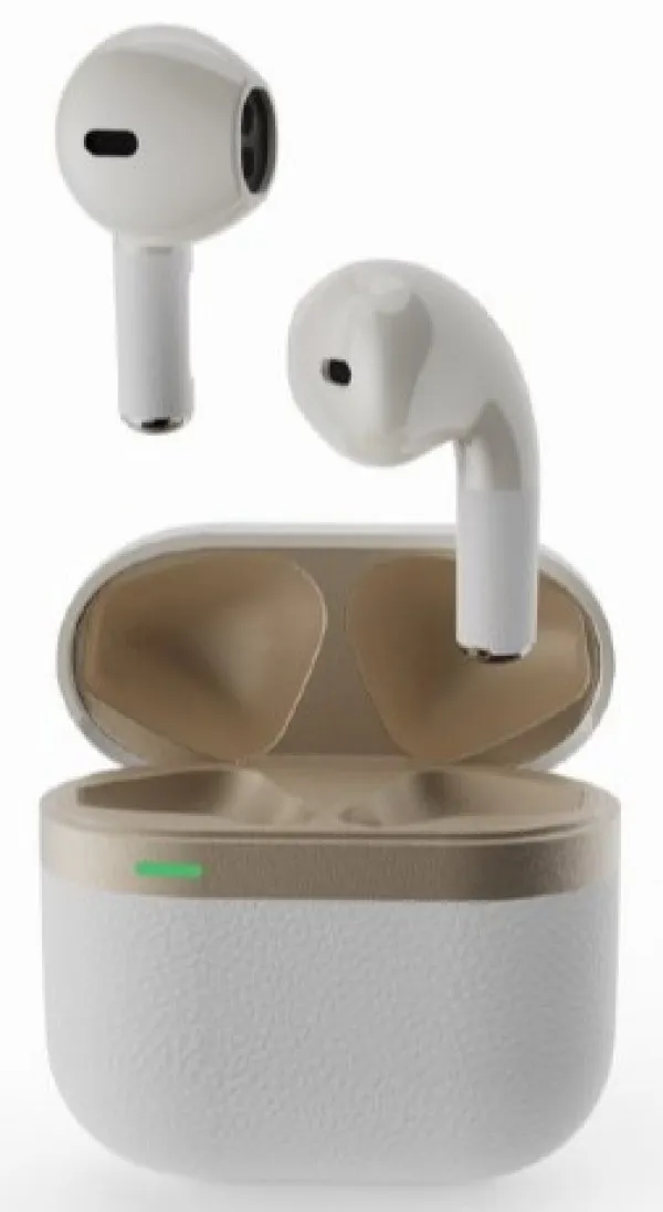 GEMBIRD TWS-02-W Gembird bluetooth V5.0 slusalice, TWS, white/gold Slika 5