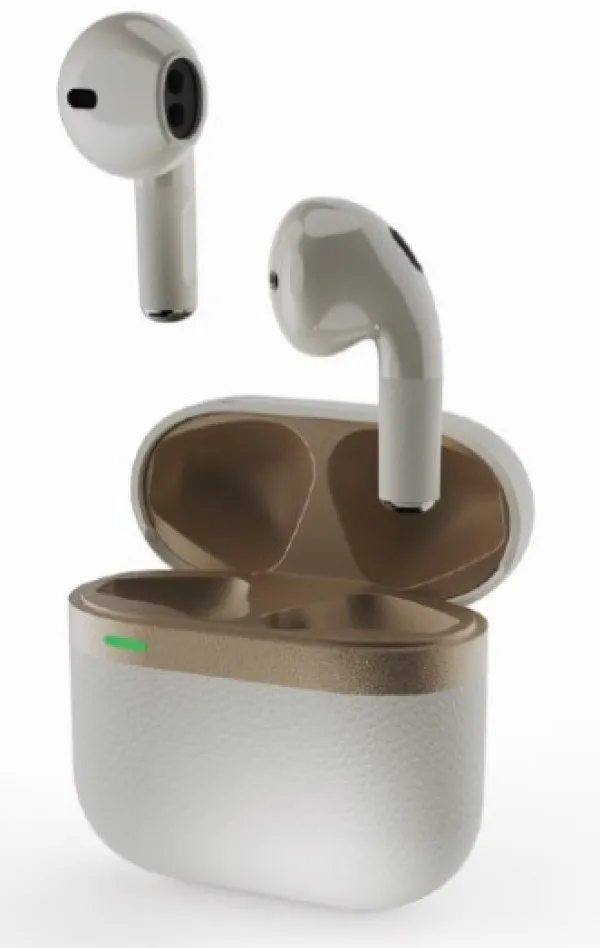 GEMBIRD TWS-02-W Gembird bluetooth V5.0 slusalice, TWS, white/gold Slika 7