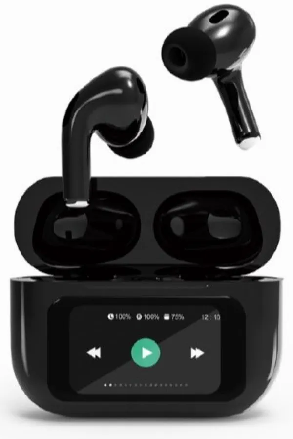 GEMBIRD TWS-LCD-ANC-01-BK Gembird bluetooth V5.1 slusalice, TWS, LCD display, Active Noise Cancelling,Black Slika 1