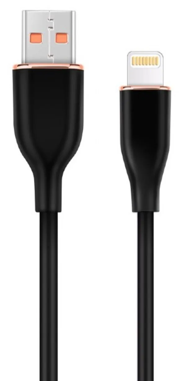 GEMBIRD CC-USB2S-AM8PM-1.5M-BK Gembird Premium silicon 8-pin cable charging and data cable, 1.5 m, black Slika 1