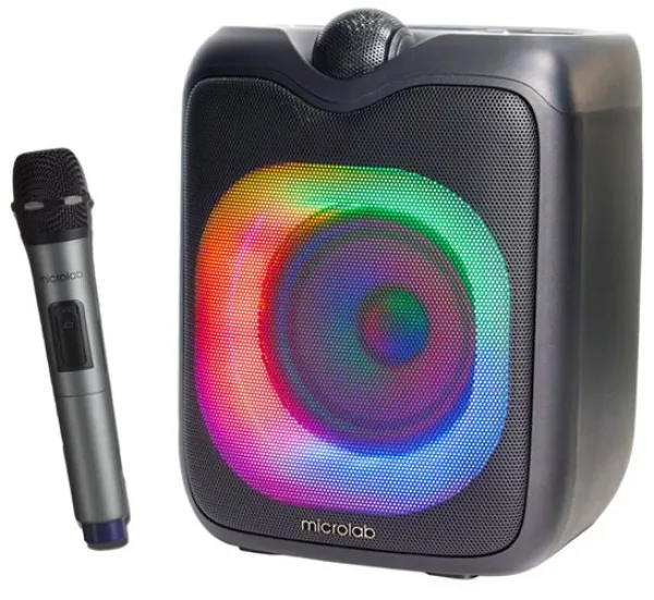 MICROLAB Microlab PT601W karaoke zvucnik 80W, Bluetooth, LED, 7,4V/3600mAh, Aux, USB, microSD, FM + Mic*1kom Slika 4