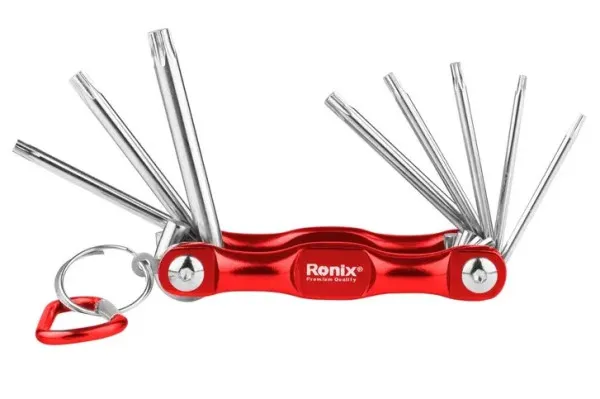 RONIX Alat RH-2041 Sklopivi set TORX kljuceva 8-delni CR-V T9-T40 Slika 2