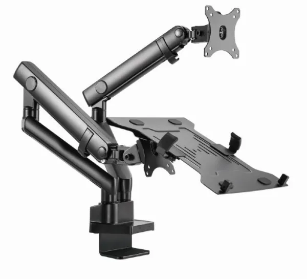 GEMBIRD MA-DA3-02 Gembird Podesivi stoni drzac za monitor tilt, 17-32 max.2x8kg +nosac za laptop,full-motion Slika 1