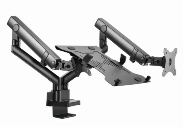 GEMBIRD MA-DA3-02 Gembird Podesivi stoni drzac za monitor tilt, 17-32 max.2x8kg +nosac za laptop,full-motion Slika 2
