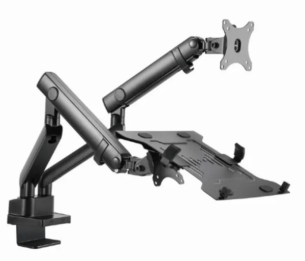 GEMBIRD MA-DA3-02 Gembird Podesivi stoni drzac za monitor tilt, 17-32 max.2x8kg +nosac za laptop,full-motion Slika 6