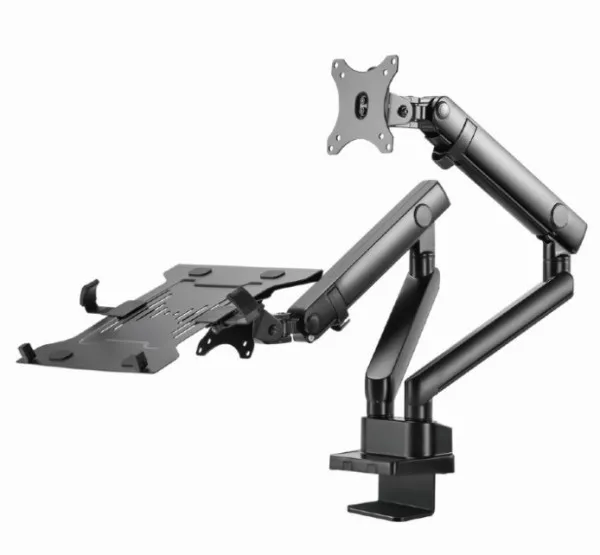GEMBIRD MA-DA3-02 Gembird Podesivi stoni drzac za monitor tilt, 17-32 max.2x8kg +nosac za laptop,full-motion Slika 5