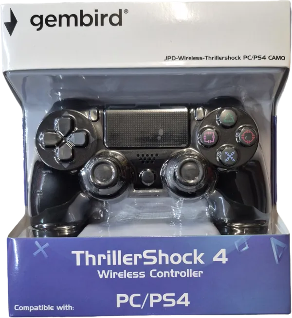 GEMBIRD JPD-Wireless-Thrillershock PC/PS4 BLACK Gembird Bezicni gamepad sa dvostrukom vibracijom v2 Slika 7