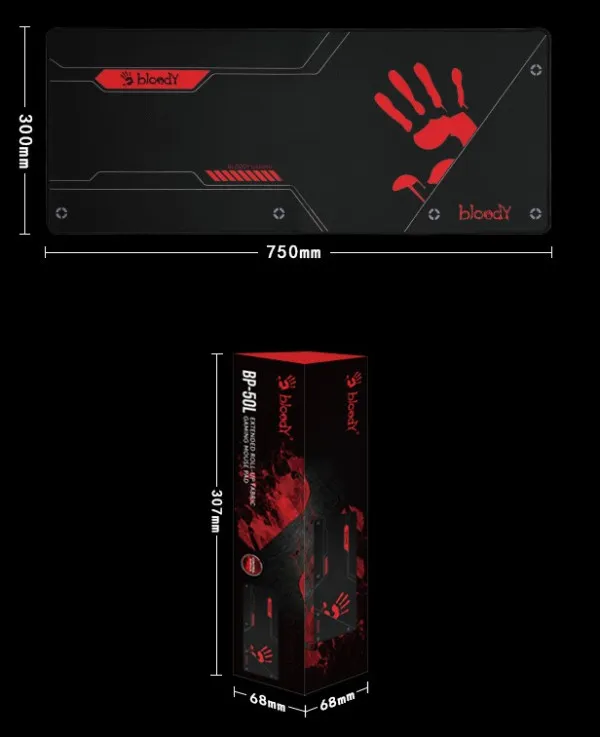 A4 TECH A4-BP-50L A4Tech Bloody, Gejmerska podloga za misa, 300x750mm, 3mm Slika 4