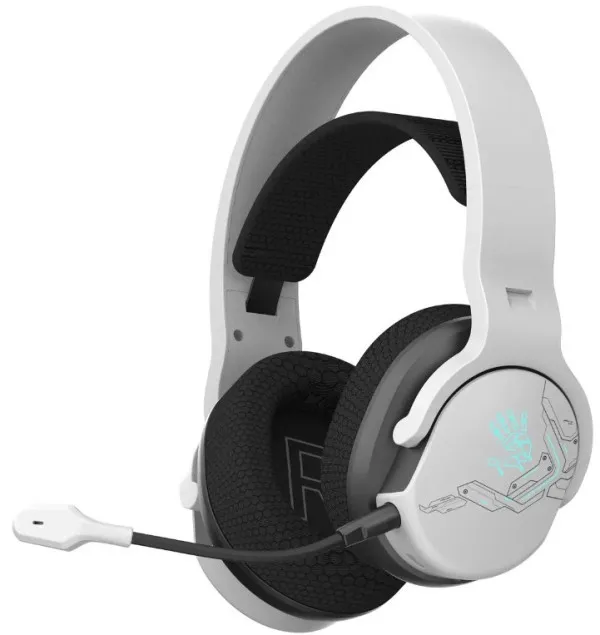 A4 TECH A4-GR370 WHITE A4Tech Bloody gejmerske slusalice sa mikrofonom, BTv5.3+2,4Ghz+kabl, 50mm/16ohm, RGB Slika 9