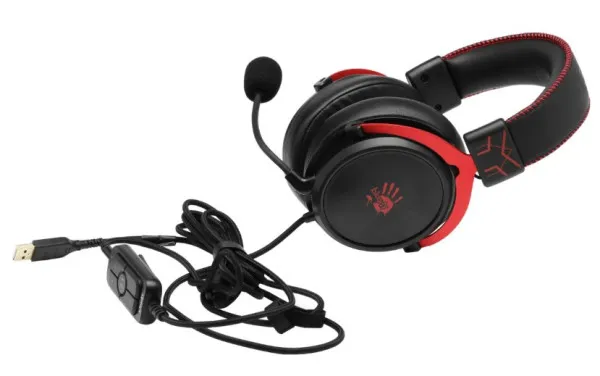A4 TECH A4-M590i RED A4Tech Bloody gejmerske slusalice sa mikrofonom, 7.1 SURROUND, 50mm/16ohm, 3.5mm+USB Slika 4