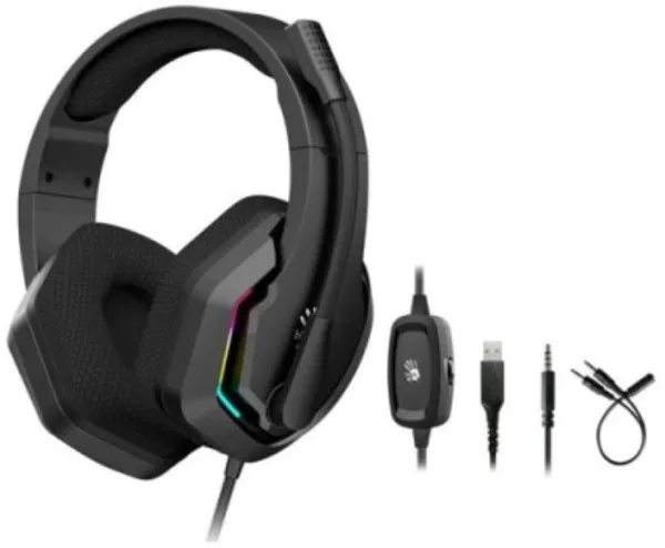 A4 TECH A4-G260P BLACK A4Tech Bloody gejmerske slusalice sa mikrofonom, 50mm/16ohm, USB za RGB, 3,5mm Slika 4