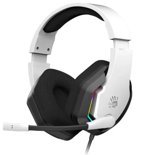 A4 TECH A4-G260P WHITE A4Tech Bloody gejmerske slusalice sa mikrofonom, 50mm/16ohm, USB za RGB, 3,5mm Slika 4