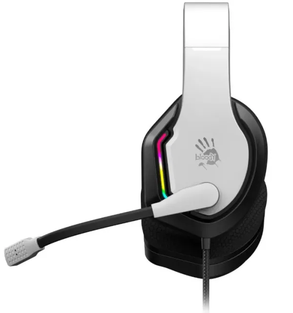A4 TECH A4-G260P WHITE A4Tech Bloody gejmerske slusalice sa mikrofonom, 50mm/16ohm, USB za RGB, 3,5mm Slika 5