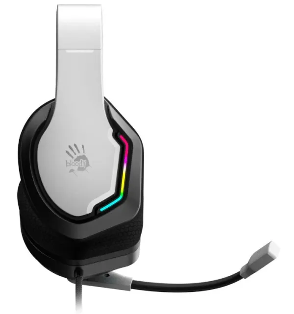 A4 TECH A4-G260P WHITE A4Tech Bloody gejmerske slusalice sa mikrofonom, 50mm/16ohm, USB za RGB, 3,5mm Slika 3
