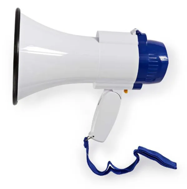 NEDIS MEPH150WT Megafon 115dB, max.250m ugradjena sirena i funkcija snimanja, Blue/White Slika 7
