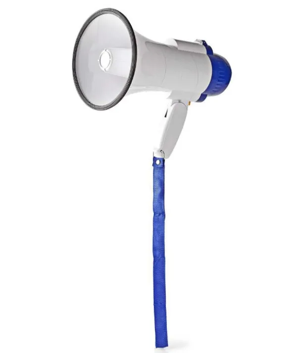 NEDIS MEPH150WT Megafon 115dB, max.250m ugradjena sirena i funkcija snimanja, Blue/White Slika 5
