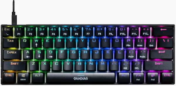 Tastatura Gamdias Hermes E3 RGB mehanička, crna, blue switch Slika 1