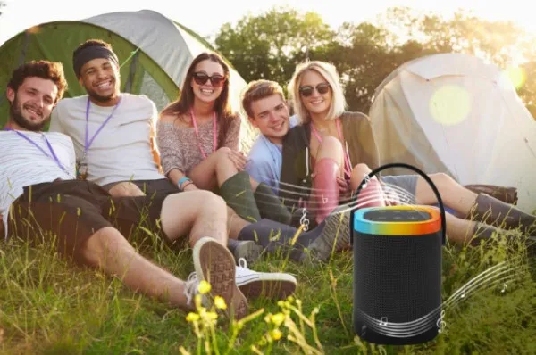GEMBIRD SPK-BT-LED-06 Gembird Portable Bluetooth LED speaker, 10W, BT, FM, USB, Handsfree, Black Slika 5