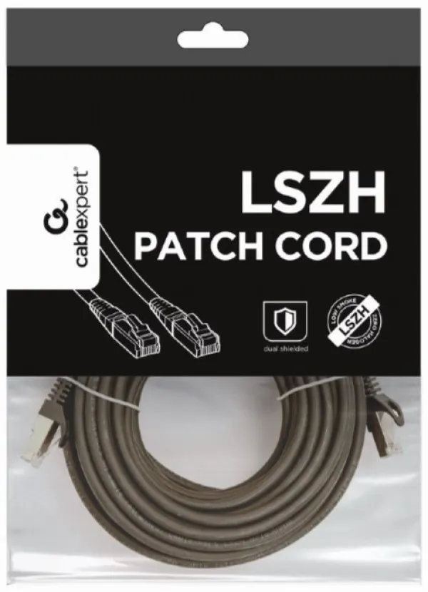 GEMBIRD PP6A-LSZHCU-BK-15M Gembird Mrezni kabl, SFTP CAT.6A BAKARNI LSZH Patch cord 15m Black Slika 1