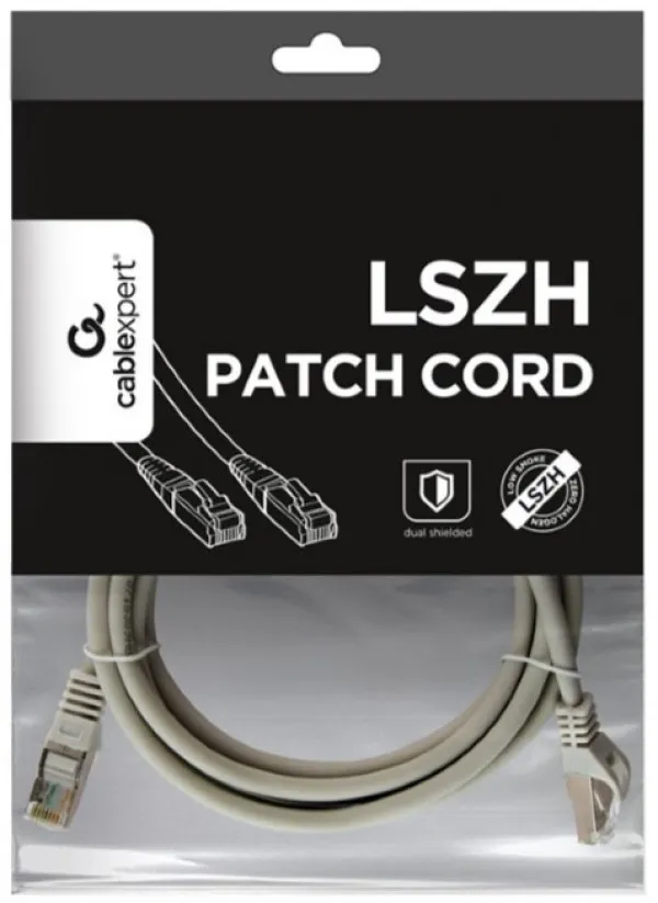 GEMBIRD PP6A-LSZHCU-2M Gembird Mrezni kabl, SFTP CAT.6A BAKARNI LSZH Patch cord 2m Grey Slika 1