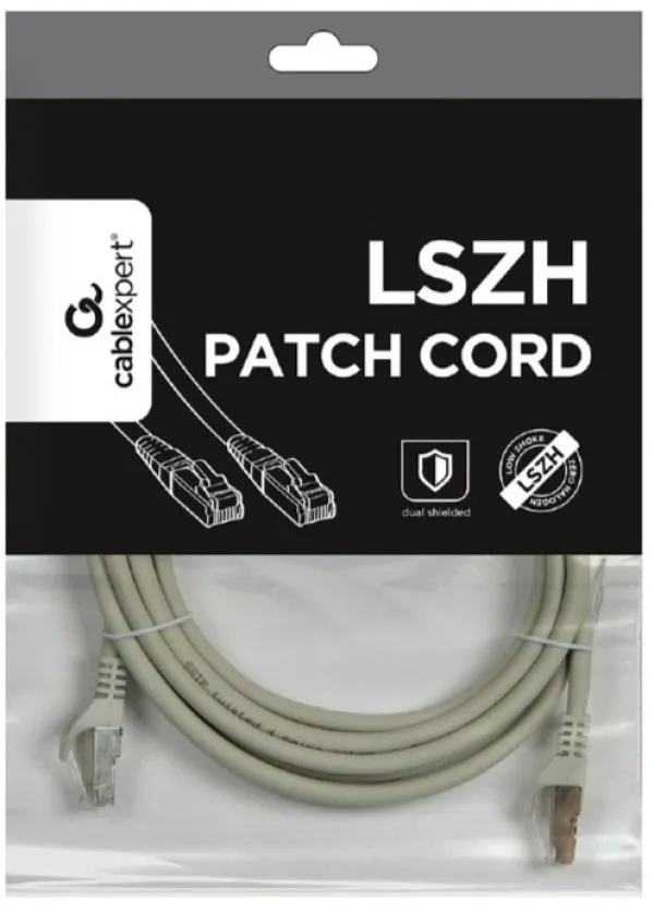 GEMBIRD PP6A-LSZHCU-3M Gembird Mrezni kabl, SFTP CAT.6A BAKARNI LSZH Patch cord 3m Grey Slika 2