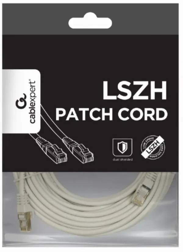 GEMBIRD PP6A-LSZHCU-15M Gembird Mrezni kabl, SFTP CAT.6A BAKARNI LSZH Patch cord 15m Grey Slika 1