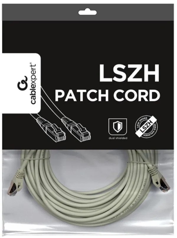 GEMBIRD PP6A-LSZHCU-20M Gembird Mrezni kabl, SFTP CAT.6A BAKARNI LSZH Patch cord 20m Grey Slika 1