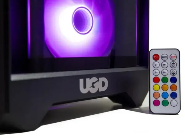 UGD Kuciste Titan 2314, ATX, providna stranica, ugradjena 4xRGB kulera, Crno Slika 4