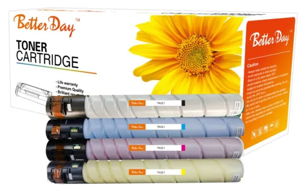 Toner BetterDay C-TN321 Y zam. kaseta za Konica Yellow 25k (bez cipa) Slika 3