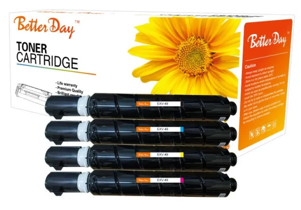 Toner BetterDay C-EXV-49 Y MPS (Low temperature toner) zam. kaseta za Canon Yellow 19k Slika 1