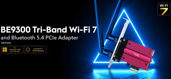 CUDY Cudy WE9300 BE9300 Wi-Fi 7 Bluetooth 5.4 PCI-E Adapter V1.0 Slika 7