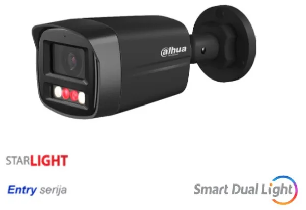 Dahua KAMERA IPC-HFW1439TL1-A-IL-0280B-BLACK IP 4MP BULLET SA HIBRIDNIM ILUMINATORIMA 2.8MM Slika 2