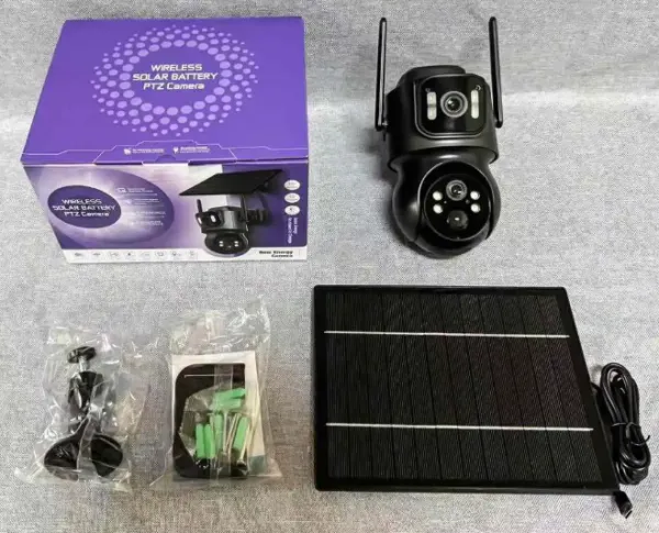 CAM-IP4MP-TQ7 GMB kamera 4MP(2mp+2mp) H.265 EU Solar Camera, 2 Inch, ICSEE App, 2.8mm, IP66 Slika 4