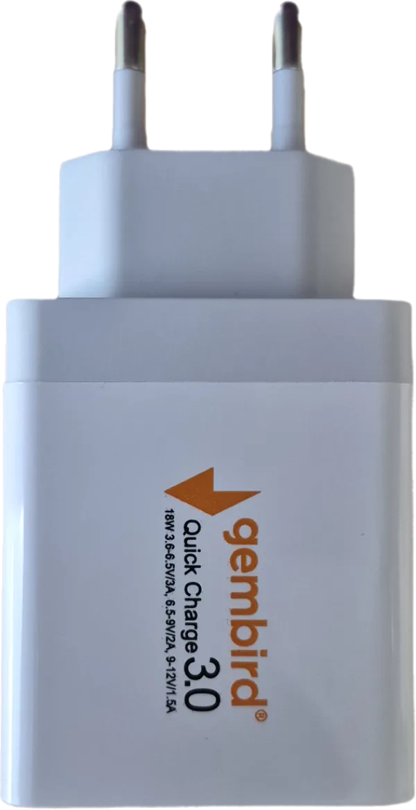 GEMBIRD NPA-AC36 ** Gembird QC3.0 brzi punjac +Type C USB kabl,18W 3.6-6.5V/3A, 6.5V-9V/2A, 9V-12V/1.5A(351) Slika 4