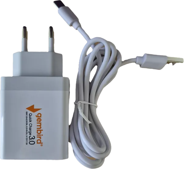 GEMBIRD NPA-AC36 ** Gembird QC3.0 brzi punjac +Type C USB kabl,18W 3.6-6.5V/3A, 6.5V-9V/2A, 9V-12V/1.5A(351) Slika 3