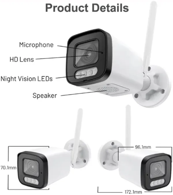 CAM-IP5MP-B6-5X GMB kamera 5 mpx microSD iCSee xmeye pro app Two-way voice Bullit ip66 2.8-12mm Slika 4
