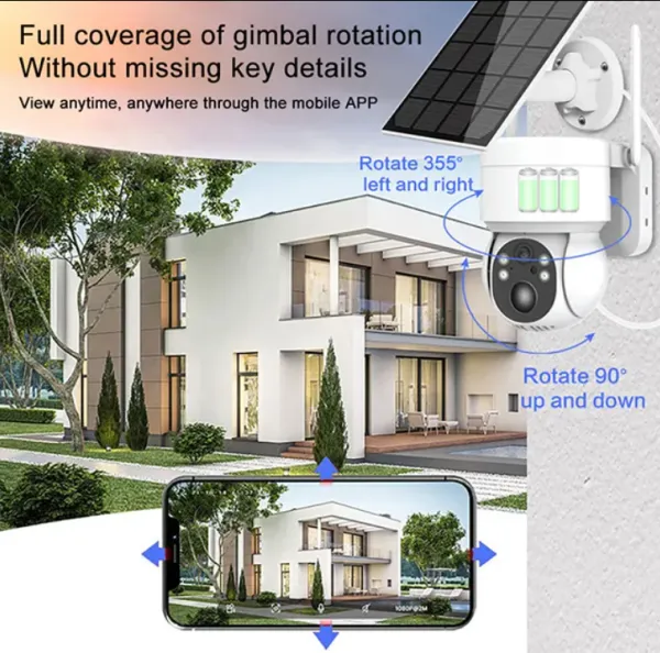 CAM-IP4MP-T13-4G GMB Solar kamera 4 mpix microSD iCSee xmeye pro app Two-way voice PTZ ip66 3.6mm Slika 5
