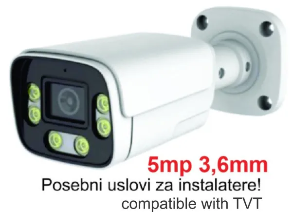 GEMBIRD CAM-IP5MP-HAQ60D GMB kamera 5mp APP P6SLite 3.6mm-F1.4 POE, IP66 DuaL LED 6xIR+6xFull Color, MIC,25m Slika 2