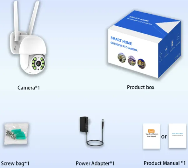 GEMBIRD CAM-IP4MP-T8Y GMB kamera 4 mpix microSD TUYA app Two-way voice PTZ ip66 Slika 1