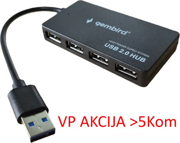 GEMBIRD UHB-U2P4-02 ** Gembird USB2.0 4-port HUB, black (279) Slika 3