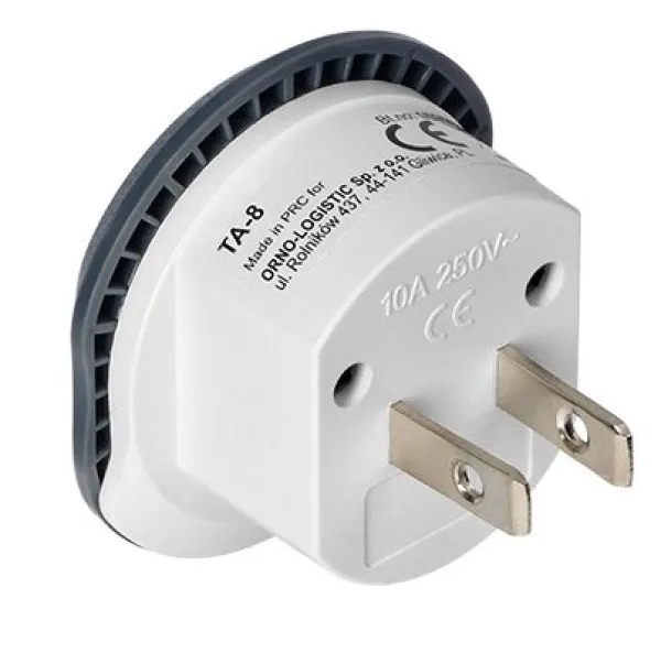 VIRONE Travel adapter TA-8 USA 110-20V/10A Travel adapter (type A,B) Slika 1