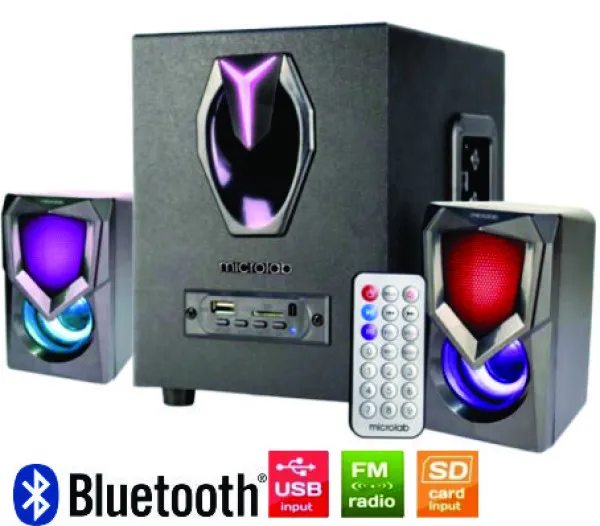 MICROLAB Microlab G101BT Aktivni zvucnici 2.1 11W (5W,2x3W) 3,5mm, SD, USB, FM, Bluetooth, daljinski, LED Slika 4