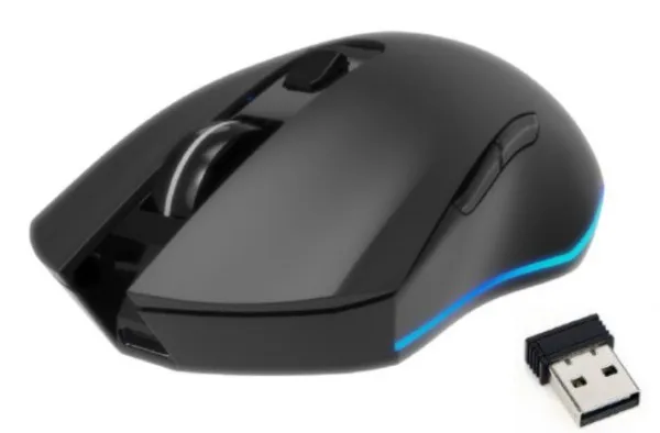GEMBIRD MUSGW-6BL-02 Gembird Punjivi bežièni RGB gaming miš sa 6 tastera Firebolt, 129mm, crni Slika 2