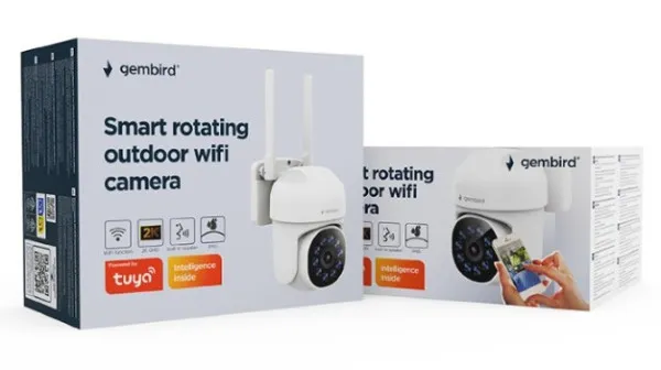 GEMBIRD TSL-ODCAM-WRHD-01 Gembird Smart rotating outdoor wifi camera, 2K QHD TUYA Slika 3