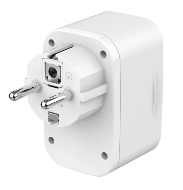 GEMBIRD TA-ACPDQC20-01-W Gembird 20W 2-port USB brzi punjac sa pass-through AC socket-om, white Slika 3