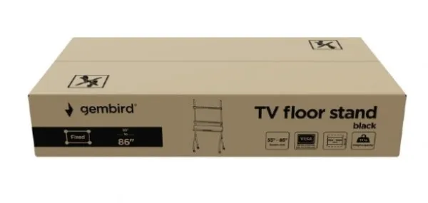 GEMBIRD TVS-86F-02 Gembird Podni stalak za TV, 55-86inc, crni Slika 5