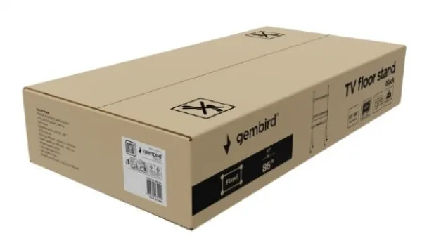 GEMBIRD TVS-86F-02 Gembird Podni stalak za TV, 55-86inc, crni Slika 1