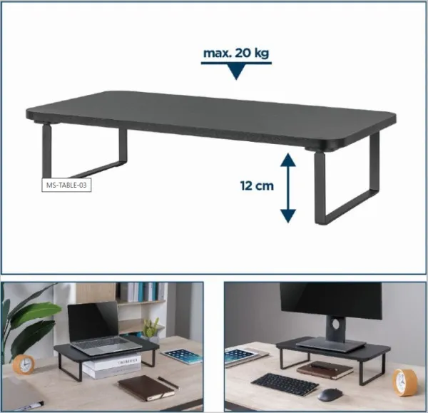 GEMBIRD MS-TABLE-03 Gembird postolje za monitor 500x260x122mm Slika 5