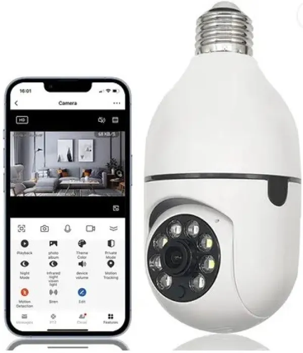 GEMBIRD CAM-IP3MP-Q8 GMB kamera 3 mpix microSD iCSee xmeye pro app Two-way voice 3,6mm ZA SIJALICNO GRLO E27 Slika 4